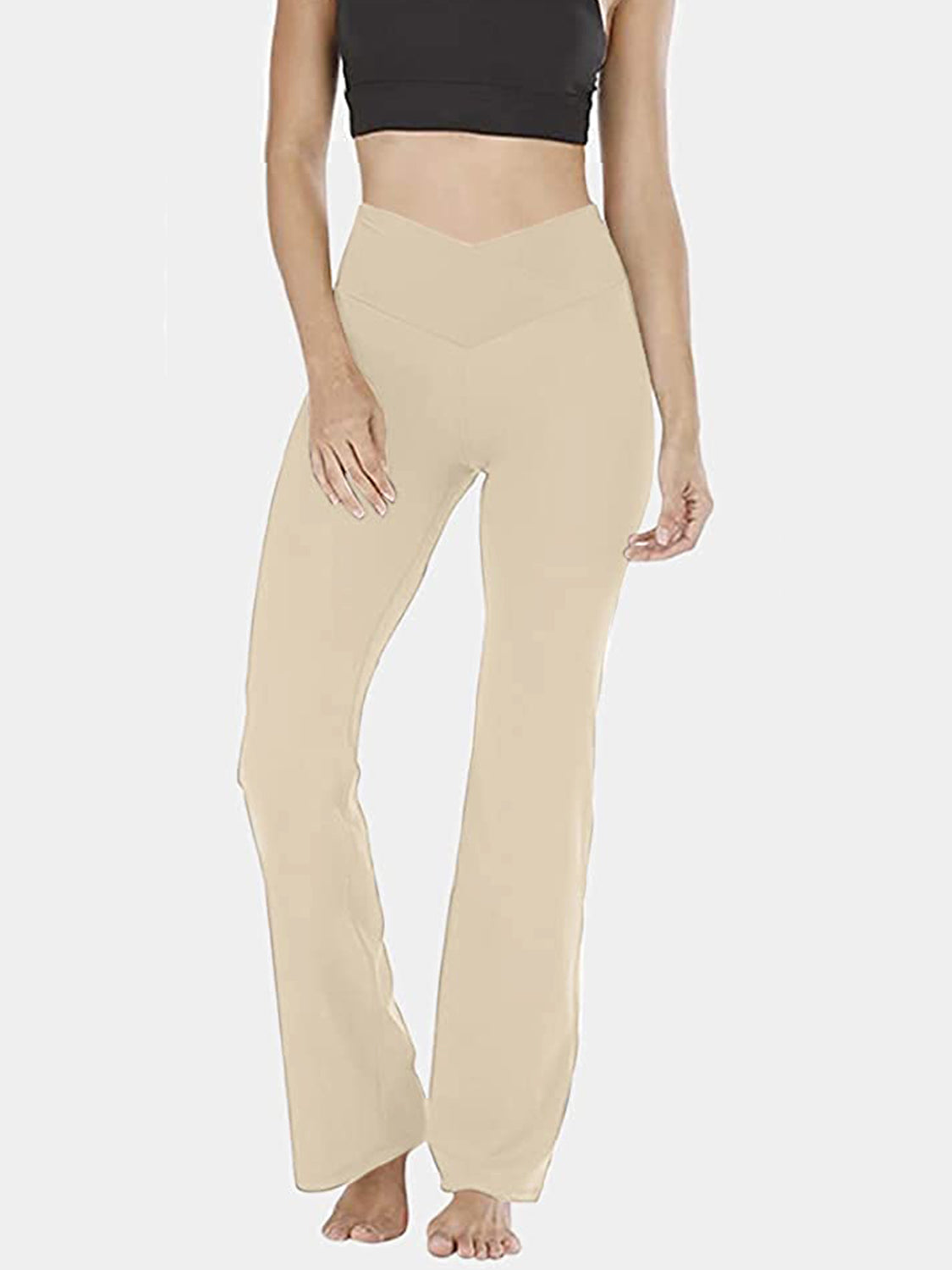 V-Waist Bootcut Long Pants